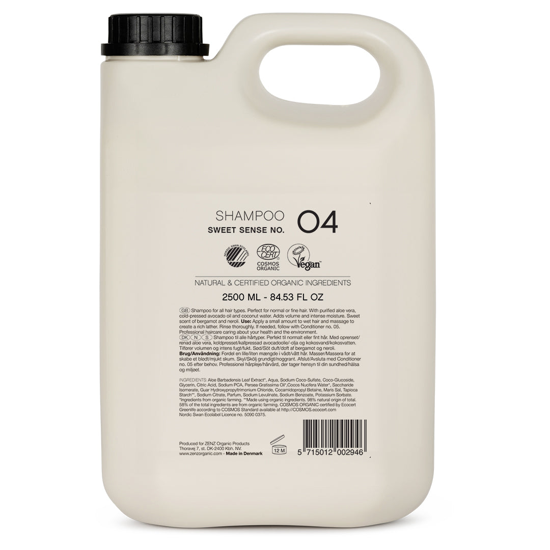 Shampoo Sweet Sense no. 04 | ZENZ Organic Professional – ZENZ